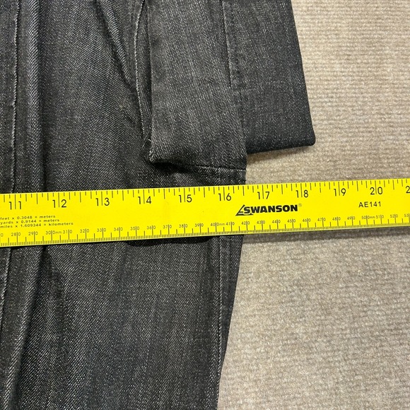 Lauren Jeans Co Denim Jacket Women's Small Charcoal Crop Velvet Contrast Ralph - Picture 8 of 11